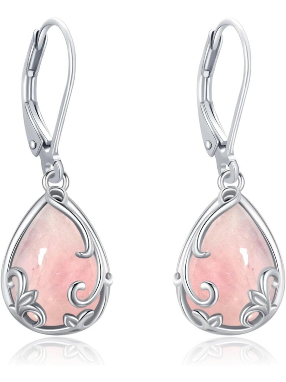 Sterling Silver Drop Dangle Earrings with Colorful Stone Accents for Women